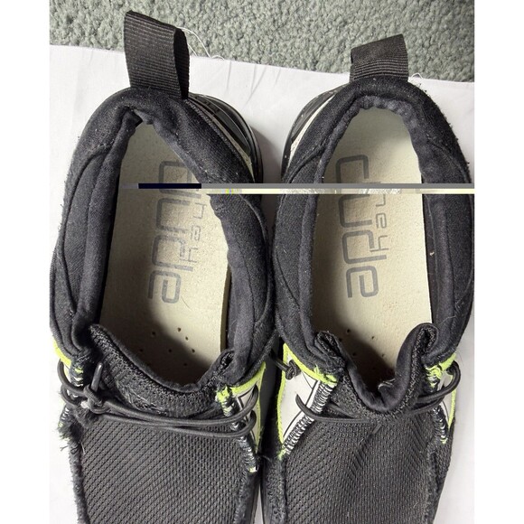 HEY DUDE Wally Storm Black Neon Mens Casual Slip On Shoes Sz 9